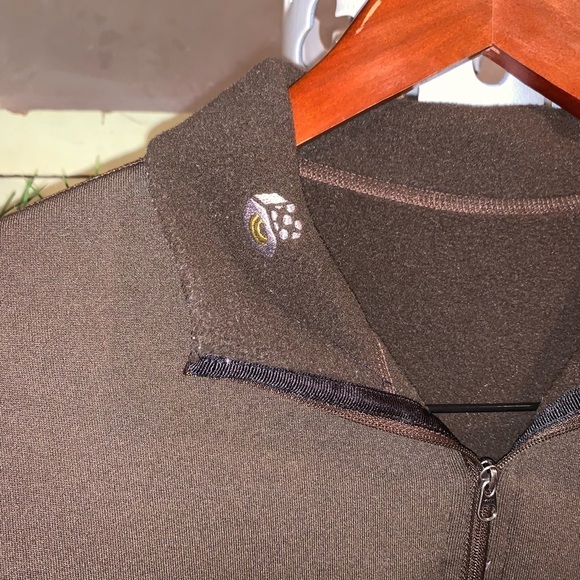 Mountain Hardwear Brown Reversible Fleece Half Zip Sweater Women’s Size Medium - Picture 2 of 5